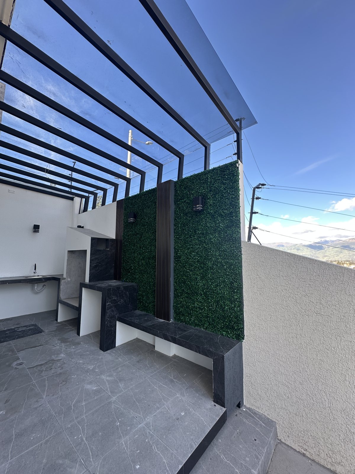 Terraza con pérgola